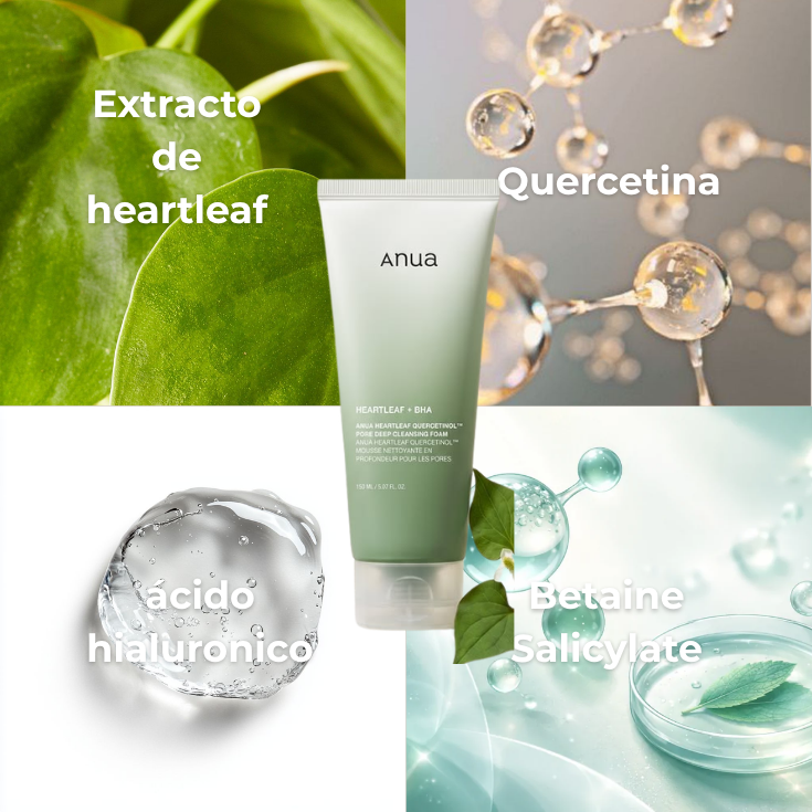 JABÓN ANTIACNÉ - Anua Heartleaf Quercetinol Pore Deep Cleansing Foam