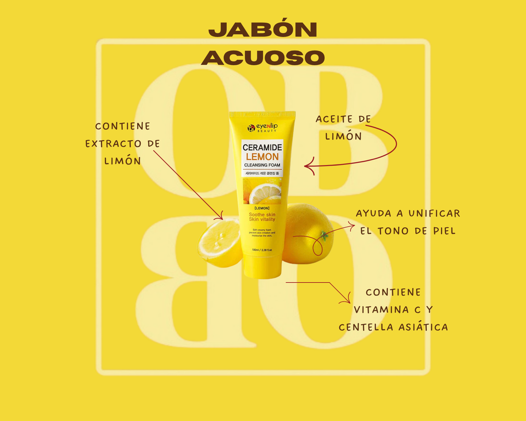 Jabón Acuoso con limón - Eyenlip ceramide lemon cleansing foam